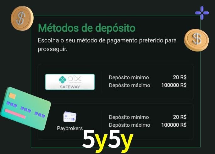O cassino 5y5y oferece uma grande variedade de métodos de pagamento